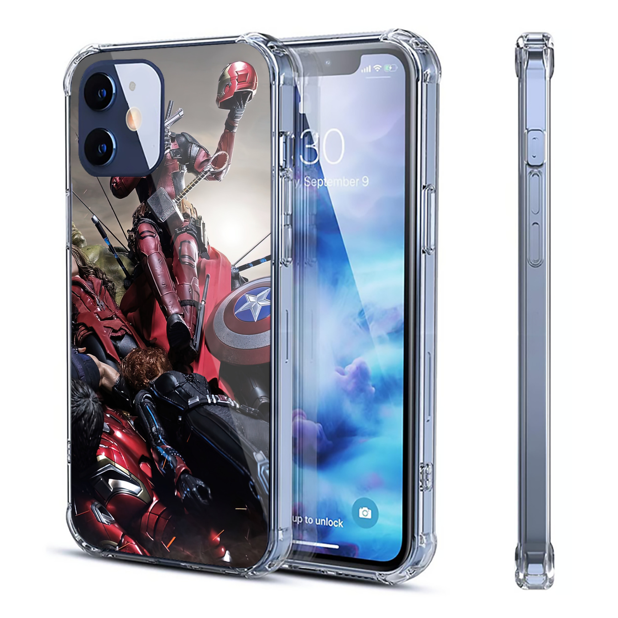 （画像用） Deadpool デッドプール 【iPhone 12シリーズ対応】透明スマホケース（クリアソフトケース）